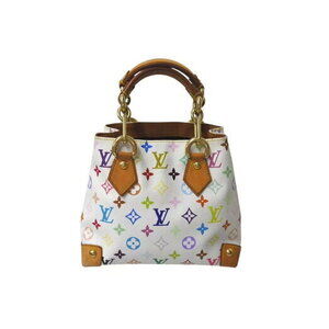 Louis Vuitton Audra Bron White Handbag Natural Leather White Multicolor